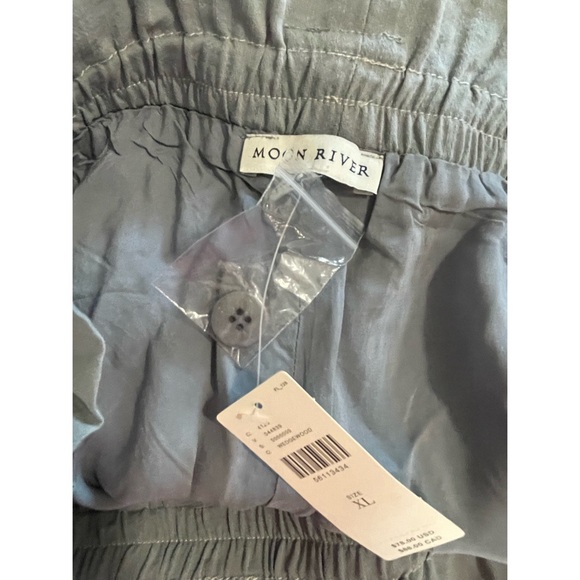 Anthropologie Moon River Cinched Cargo Shorts Slate Grey NWT SZ XL - Picture 8 of 12